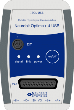 Neurobit Optima+ 4 USB - Przenośny sprzęt do neurofeedbacku, biofeedbacku i pomiarów sygnałów fizjologicznych